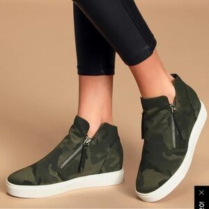 Steve Madden Caliber Camouflage High Top Wedge Sneaker